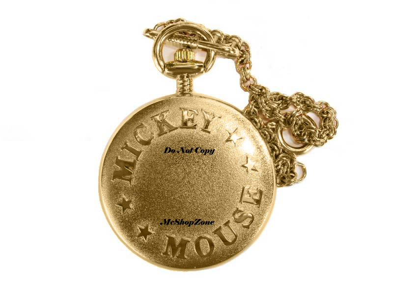 NEW Disney Mickey Mouse Gold Pocket Watch