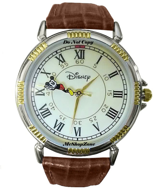 NEW Men's Disney Mickey Mouse Hanging on Second Hand Watch