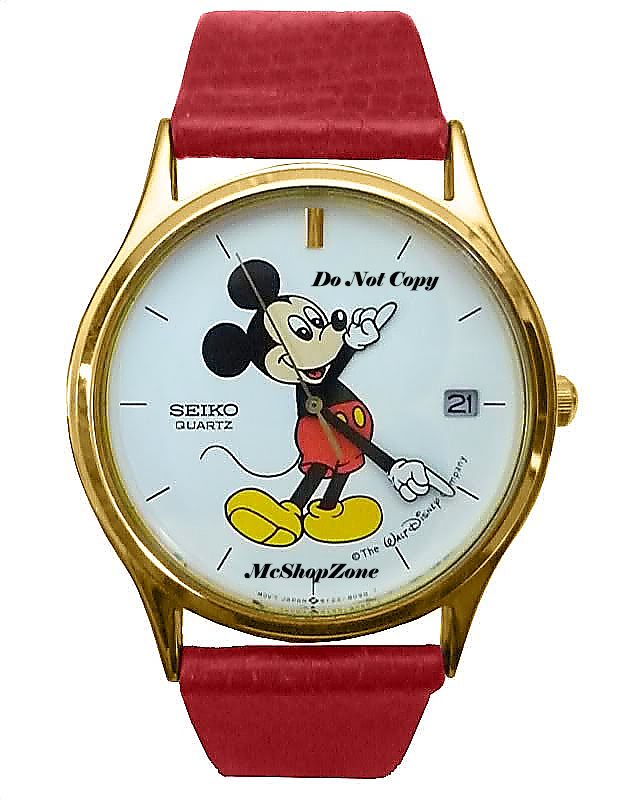 NEW Mens Disney Mickey Mouse SEIKO Date Watch