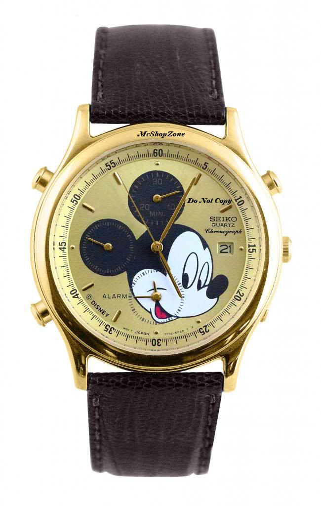 NEW Men's Disney Mickey Mouse Chronograph Date SEIKO Alarm